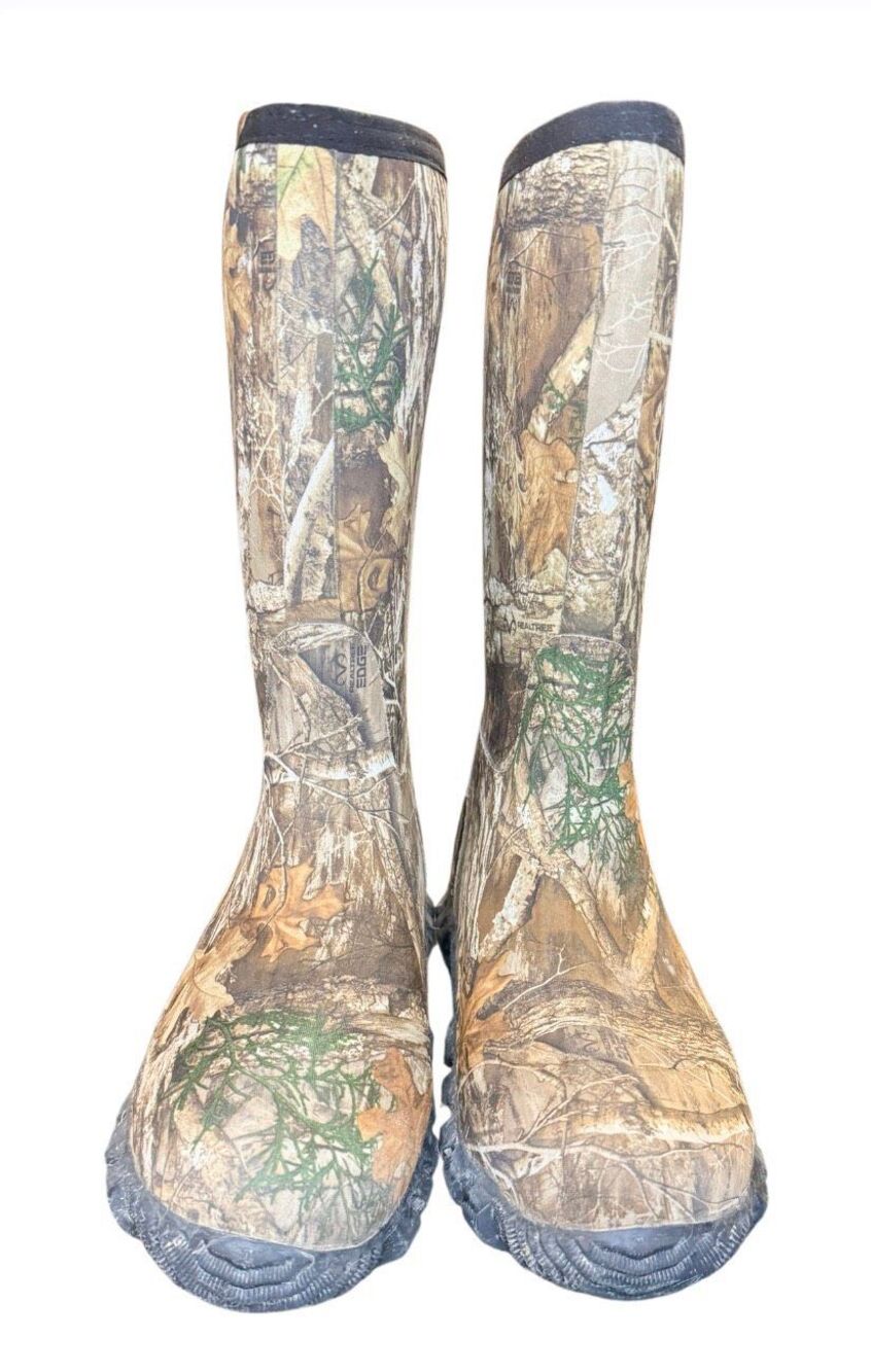 Magellan Outdoors Camo Rubber Boots Sz.11 Hunting Heavy-Duty Outdoors